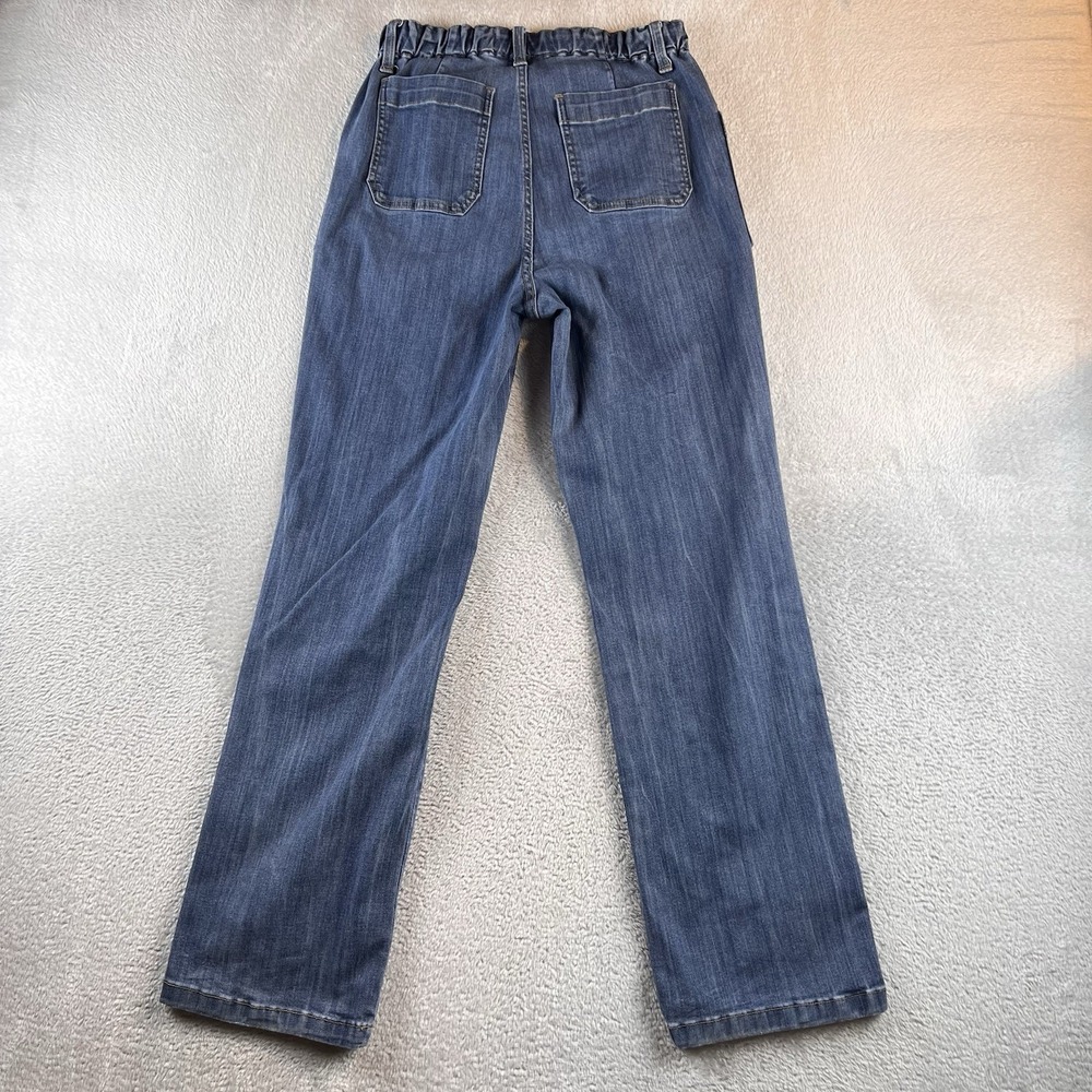 Judy Blue Jeans 5/27 Blue Straight Leg Elastic Waist Mid High Rise Straight - Picture 2 of 8